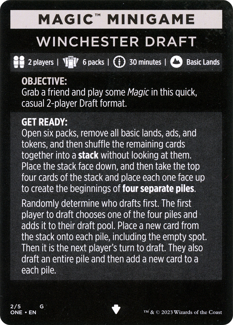 Winchester Draft // Winchester Draft (cont'd) (MONE-002) - Phyrexia: All Will Be One Minigames Foil