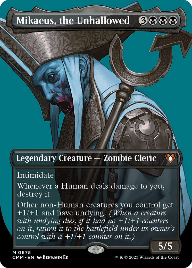 Mikaeus, the Unhallowed (Borderless) (CMM-675) - Commander Masters (Borderless)