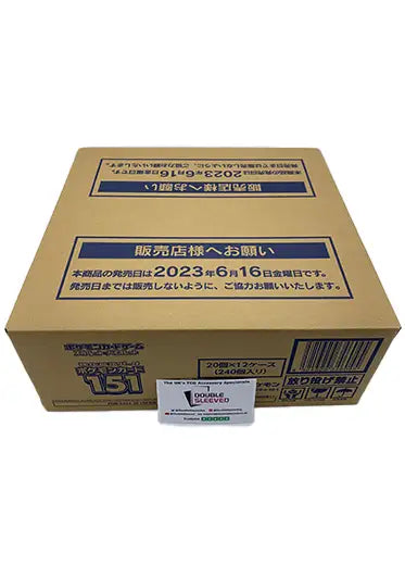 Japanese Pokemon: 151 Sealed Case (12 Booster Boxes) Double Sleeved Japanese Pokemon: 151 Sealed Case (12 Booster Boxes) Double Sleeved