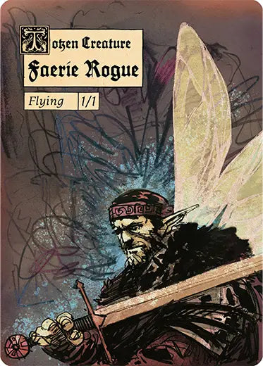MTG Custom Token Faerie Rogue