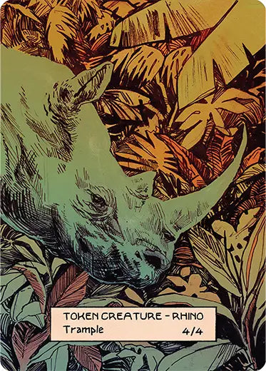 MTG Custom Token Rhino