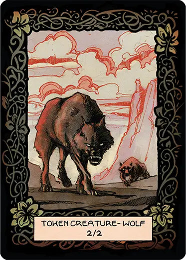 MTG Custom Token Wolf