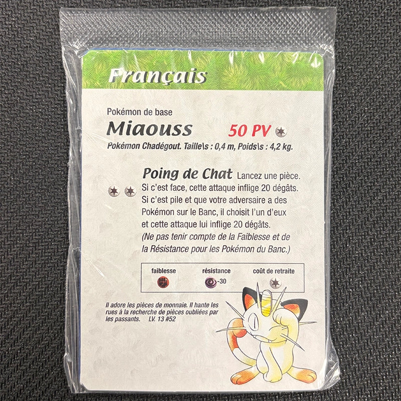 Pokemon TCG: Meowth 10 - Gameboy Sealed Promo Back