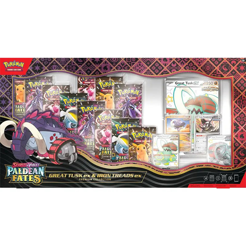 g*e様 『TUSK』ボックスセット 2025 Pokémon Scarlet & Violet Paldean Fates Great Tusk ex & Iron