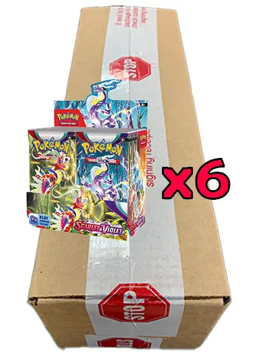 Pokemon TCG: Scarlet & Violet SV01 - Sealed Case (6 Booster Boxes) Double Sleeved Pokemon TCG: Scarlet & Violet SV01 - Sealed Case (6 Booster Boxes) Double Sleeved
