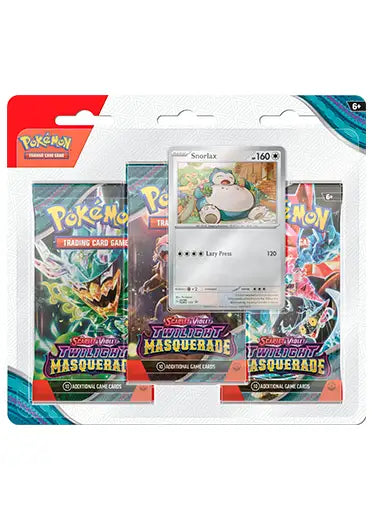 Pokemon TCG: Twilight Masquerade - 3 Pack Blister Snorlax