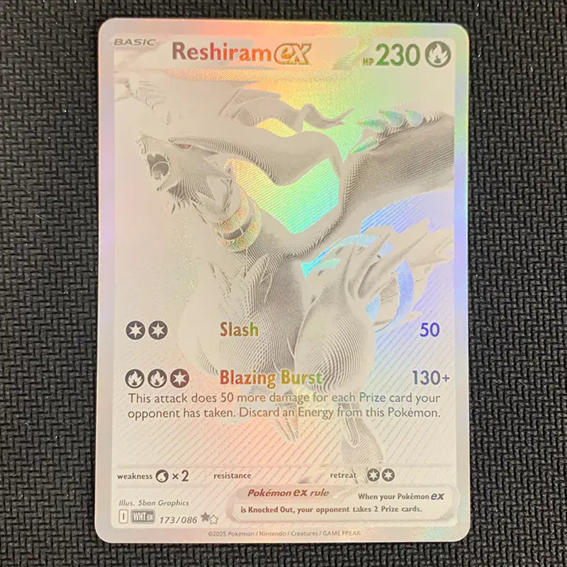 Pokemon TCG: White Flare - Reshiram Ex 173/086 - NM/M Double Sleeved Pokemon TCG: White Flare - Reshiram Ex 173/086 - NM/M Double Sleeved
