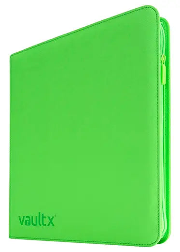 Vault X: 12-Pocket Exo-Tec Zip Binder Neon Green