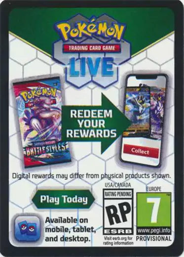 Pokemon TCG: Online/Live Code Card Double Sleeved Pokemon TCG: Online/Live Code Card Double Sleeved