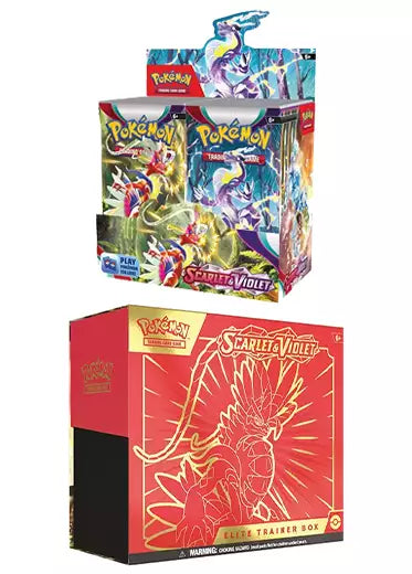 Pokemon TCG: Scarlet & Violet - Booster Box + ETB Scarlet Double Sleeved Pokemon TCG: Scarlet & Violet - Booster Box + ETB Scarlet Double Sleeved