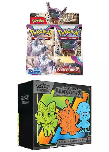 Pokemon TCG: Paldea Evolved - Booster Box and ETB Double Sleeved Pokemon TCG: Paldea Evolved - Booster Box and ETB Double Sleeved