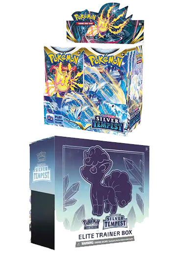 Pokemon TCG: Silver Tempest - Booster Box + Elite Trainer Box Bundle Double Sleeved Pokemon TCG: Silver Tempest - Booster Box + Elite Trainer Box Bundle Double Sleeved