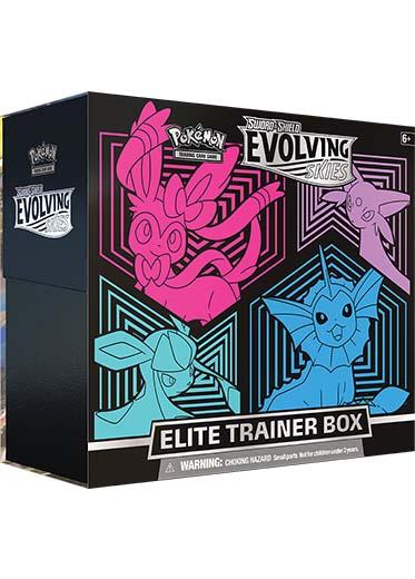 Pokemon TCG: Sword & Shield 7 Evolving Skies - Elite Trainer Box (Sylveon, Espeon, Glaceon, Vaporeon)