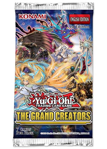 Yugioh TCG: The Grand Creators 1st Edition - Booster Pack Double Sleeved Yugioh TCG: The Grand Creators 1st Edition - Booster Pack Double Sleeved