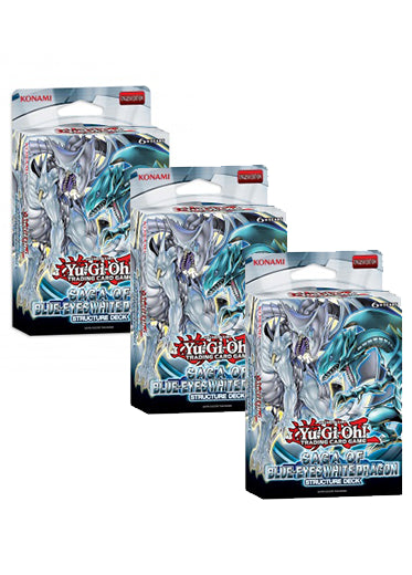 Yugioh TCG: Structure Deck - Saga of the Blue Eyes Unlimited Edition - Double Sleeved Yugioh TCG: Structure Deck - Saga of the Blue Eyes Unlimited Edition - Double Sleeved
