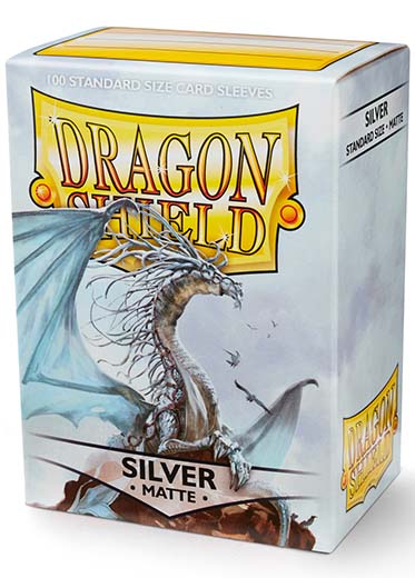 Dragon Shield (100, Standard Size) Matte Sleeves Silver