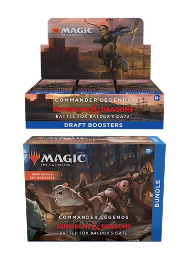 MTG: Commander Legends Baldur's Gate - Draft Booster Box + Bundle Double Sleeved MTG: Commander Legends Baldur's Gate - Draft Booster Box + Bundle Double Sleeved