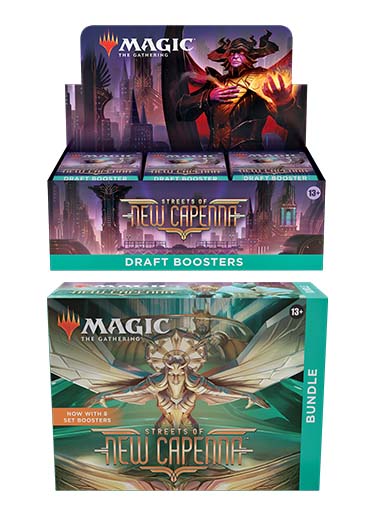 MTG: Streets of New Capenna - Draft Booster Box + Bundle Double Sleeved MTG: Streets of New Capenna - Draft Booster Box + Bundle Double Sleeved