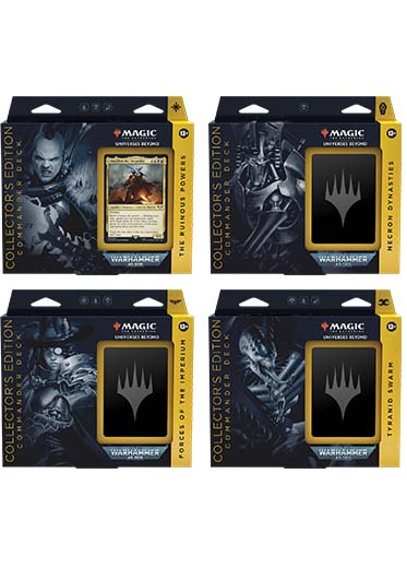 MTG: Warhammer 40k - Collector Commander Deck Set of 4 Double Sleeved MTG: Warhammer 40k - Collector Commander Deck Set of 4 Double Sleeved
