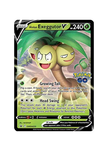 Pokemon TCG: Sword & Shield Promo - Alolan Exeggutor V Double Sleeved Pokemon TCG: Sword & Shield Promo - Alolan Exeggutor V Double Sleeved