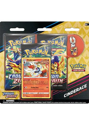 Pokemon TCG: Crown Zenith - Cinderace Pin Collection