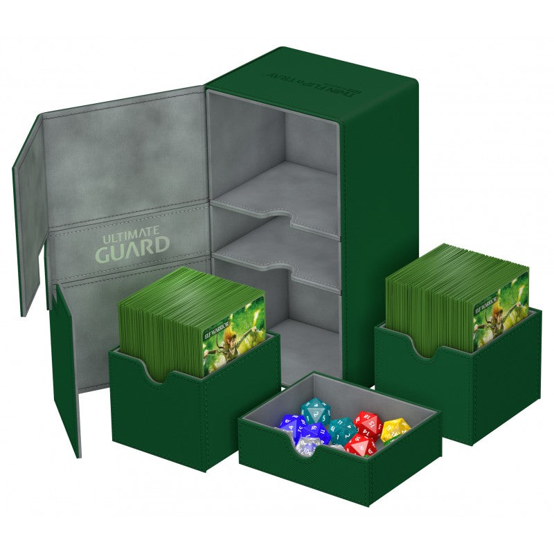 Ultimate Guard Twin Flip'n'Tray™ 200+ XenoSkin™ Green