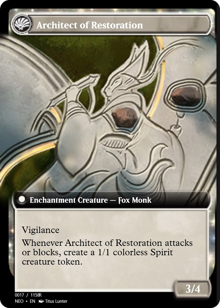 The Restoration of Eiganjo // Architect of Restoration (PRM-97897) - Magic Online Promos: (enchantment)