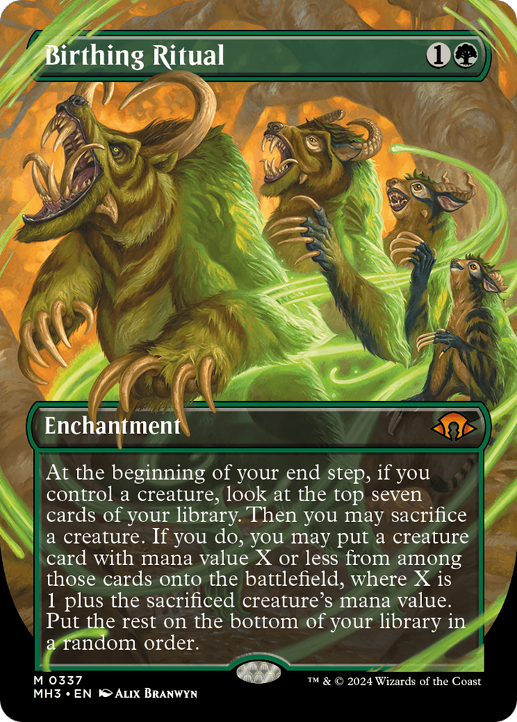 Birthing Ritual (Borderless) (MH3-337) - Modern Horizons 3 (Borderless)