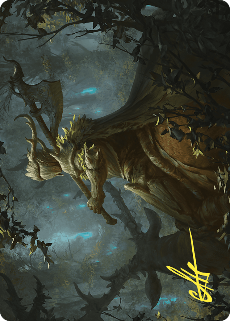 Verdant Outrider // Verdant Outrider (AWOE-028) - Wilds of Eldraine Art Series (Borderless)