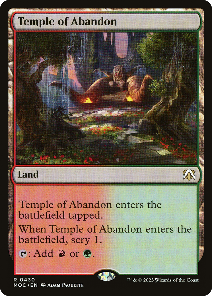 Temple of Abandon⁣ - Commander: March of the Machine⁣ (Rare)⁣ [430]