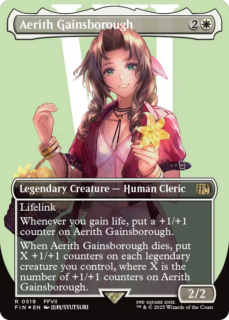 Aerith Gainsborough (FIN-519) - FINAL FANTASY (Borderless) Foil