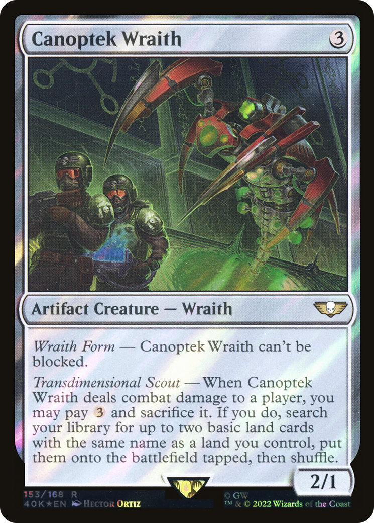 Canoptek Wraith (Surge Foil) (40K-153★) - Warhammer 40,000 Commander Foil