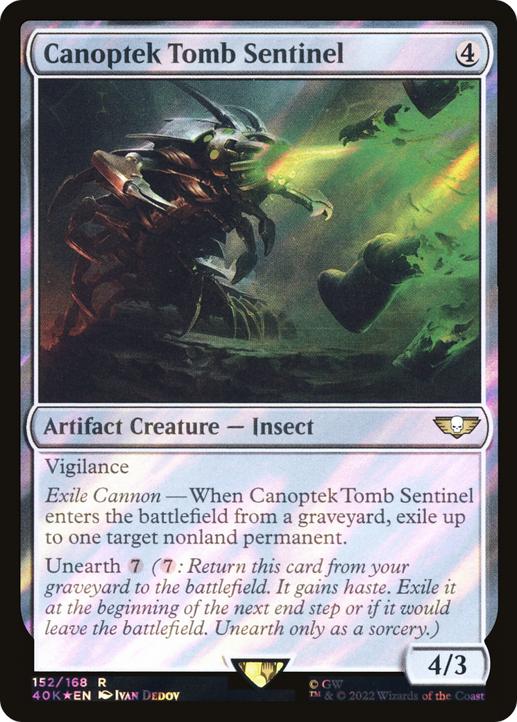 Canoptek Tomb Sentinel (Surge Foil) (40K-152★) - Warhammer 40,000 Commander Foil