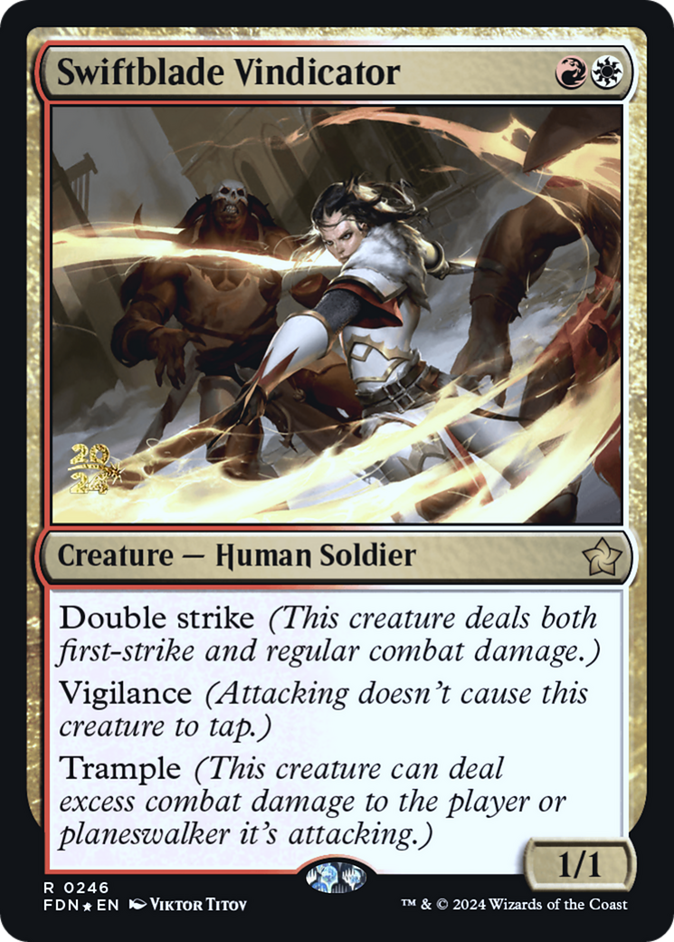 Swiftblade Vindicator (PRE-246S) - Foundations Promos Foil