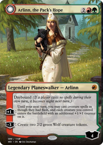Arlinn, the Pack's Hope // Arlinn, the Moon's Fury (PRM-94060) - Magic Online Promos