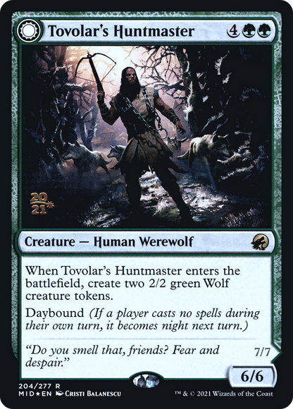 Tovolar's Huntmaster (PRE-204) - Innistrad: Midnight Hunt Promos: (Double Faced Transform) Foil