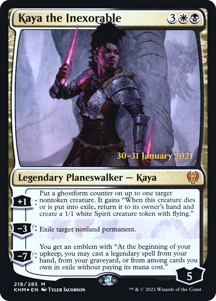 Kaya the Inexorable (PRE-218S) - Kaldheim Promos Foil