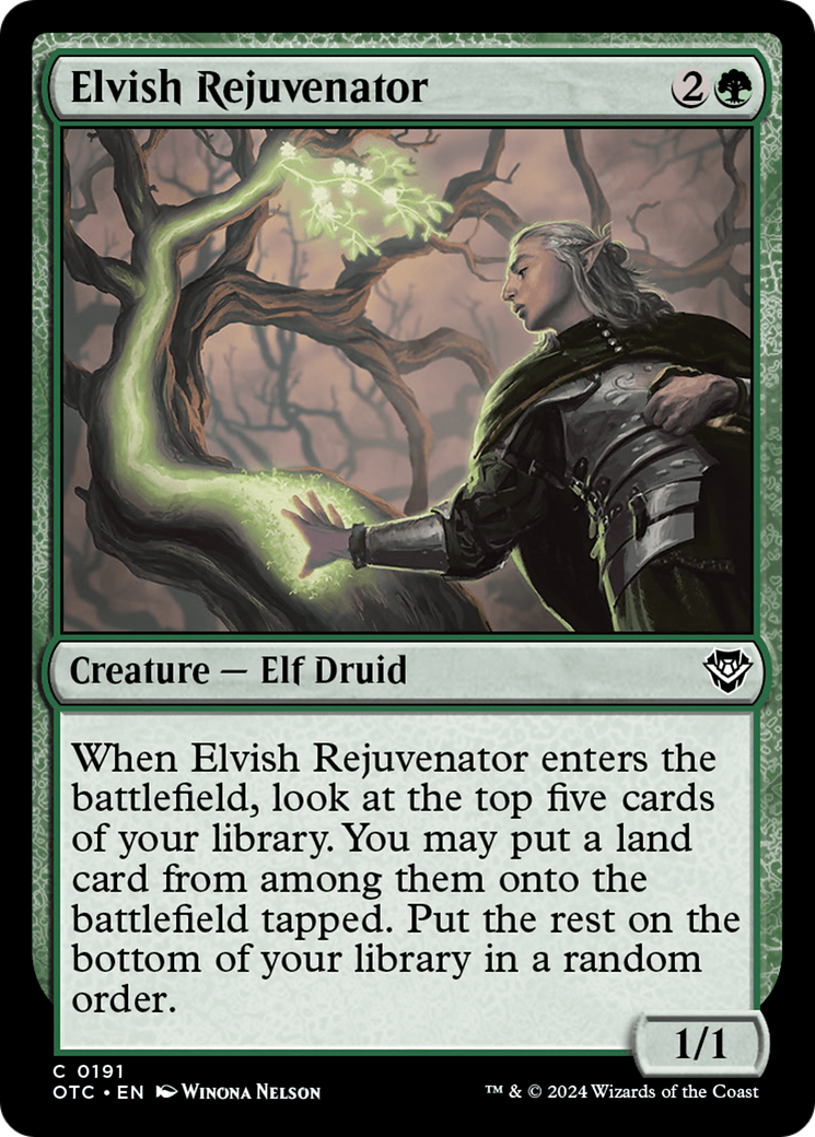 Elvish Rejuvenator⁣ - Commander: Outlaws of Thunder Junction⁣ (Common)⁣ [191]