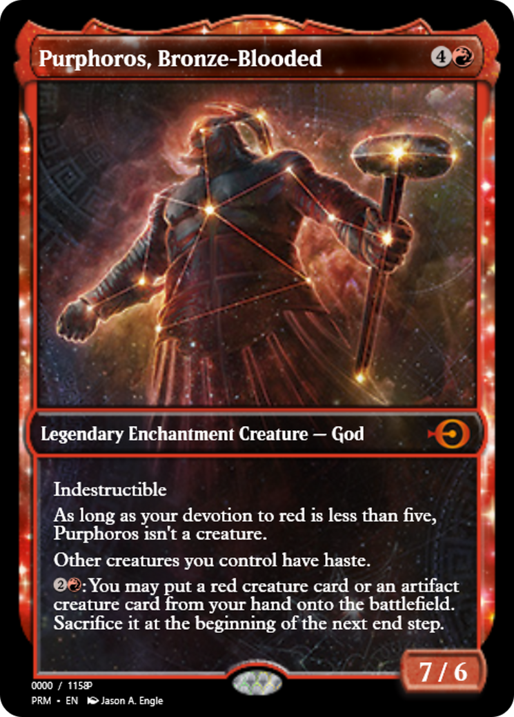 Purphoros, Bronze-Blooded (PRM-79857) - Magic Online Promos: (enchantment)