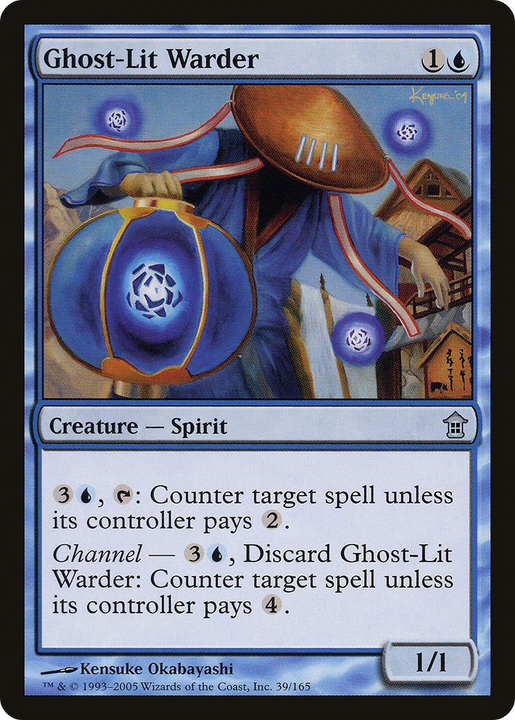 Ghost-Lit Warder (SOK-039) - Saviors of Kamigawa Foil