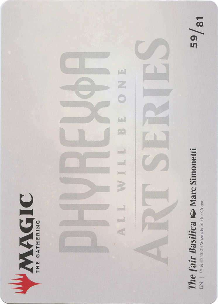 The Fair Basilica // The Fair Basilica (AONE-059) - Phyrexia: All Will Be One Art Series (Borderless) Foil