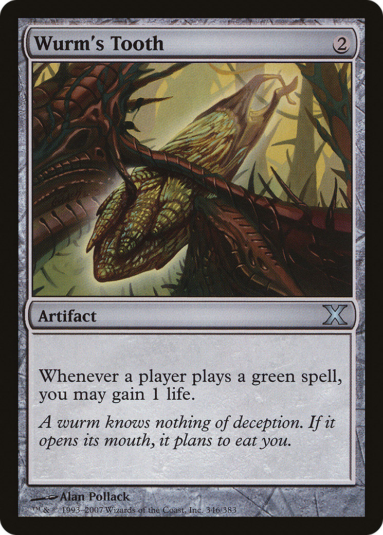 Wurm's Tooth (10E-346) - Tenth Edition Foil