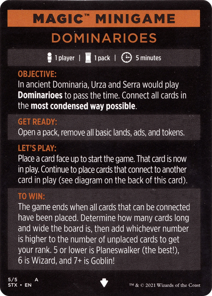 Dominarioes // Dominarioes (cont'd) (MSTX-005) - Strixhaven: School of Mages Minigames Foil