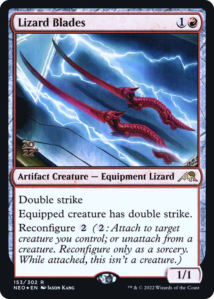 Lizard Blades (PRE-153S) - Kamigawa: Neon Dynasty Promos Foil