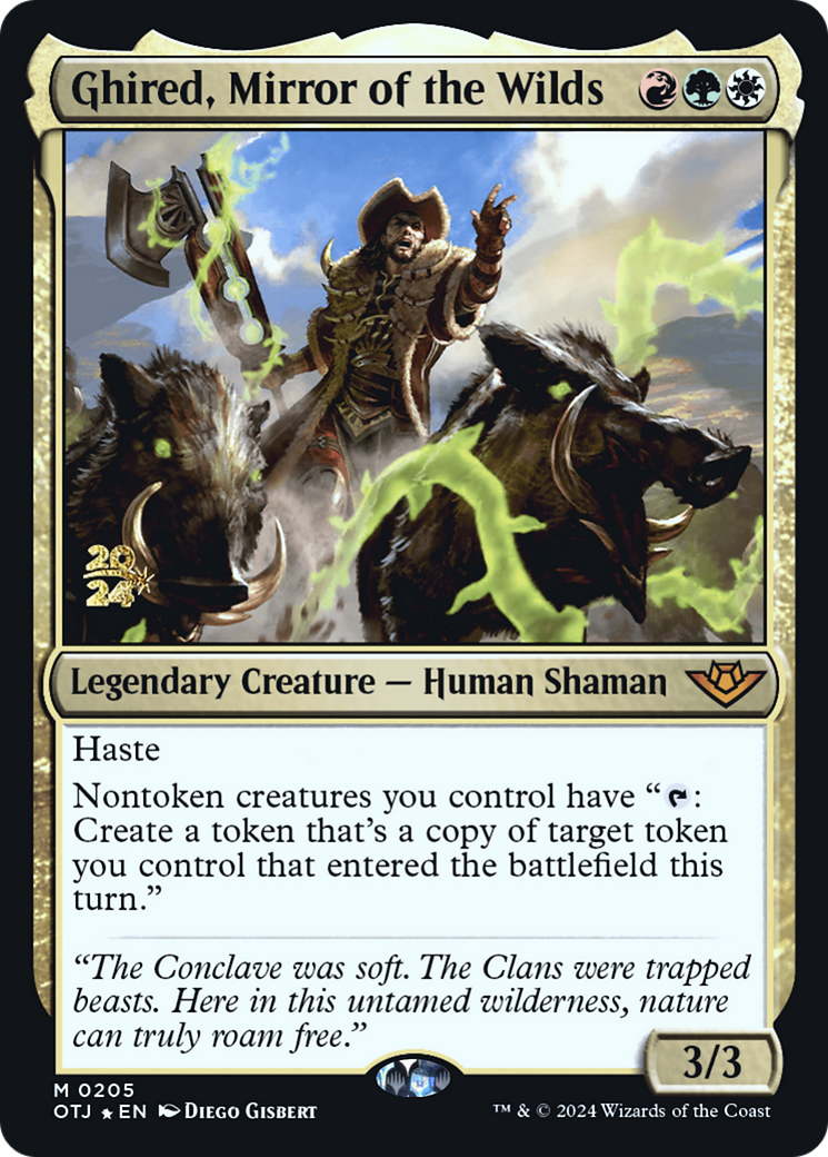 Ghired, Mirror of the Wilds (PRE-205S) - Outlaws of Thunder Junction Promos Foil