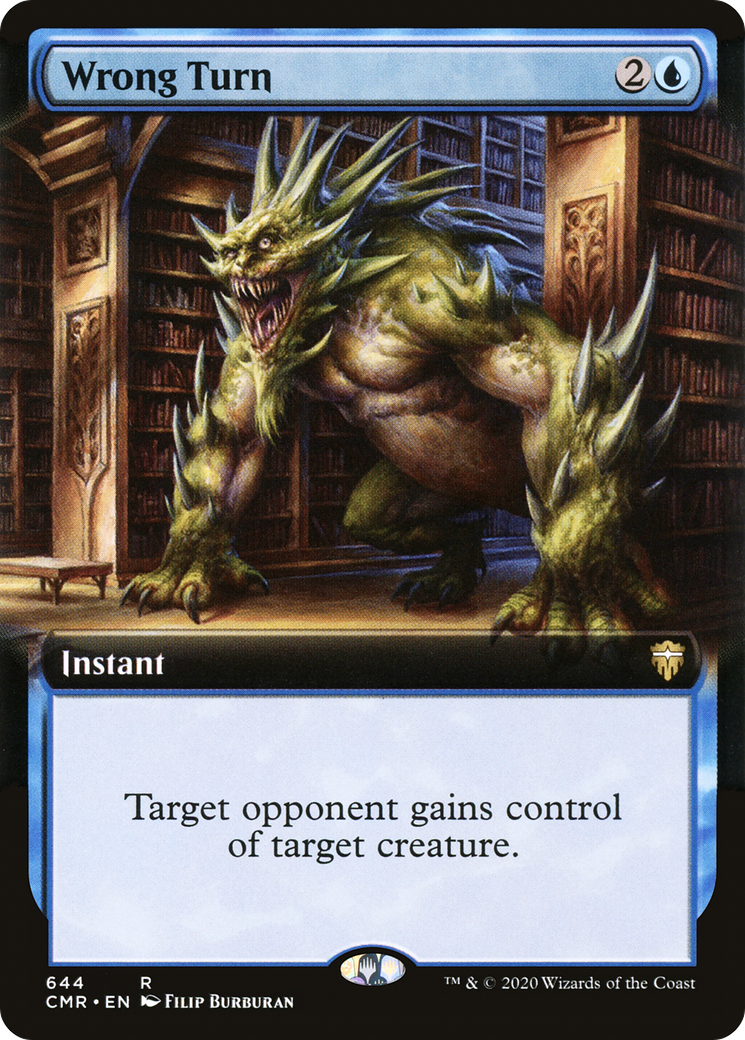 Wrong Turn (Extended Art) (CMR-644) - Commander Legends: (Extended Art) Foil