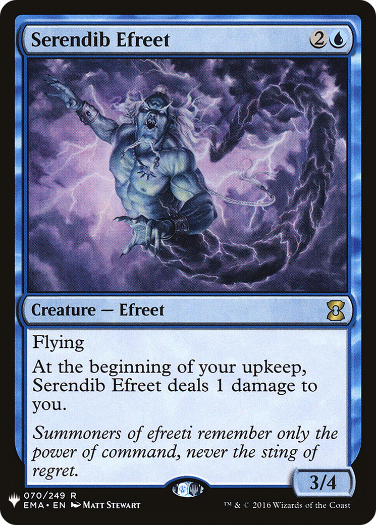 Serendib Efreet (LIST-EMA-70) - The List