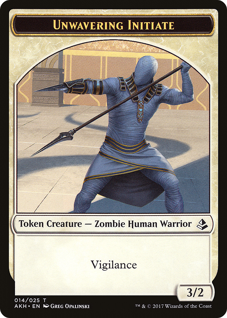 Unwavering Initiate Token (AKH-014) - Amonkhet Tokens Foil
