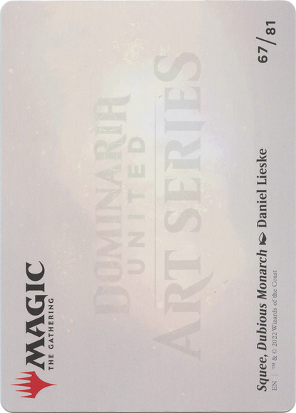Squee, Dubious Monarch // Squee, Dubious Monarch (ADMU-067) - Dominaria United Art Series (Borderless) Foil