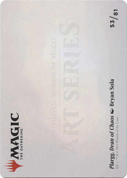 Plargg, Dean of Chaos // Plargg, Dean of Chaos (ASTX-053) - Strixhaven Art Series (Borderless) Foil